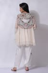 Shop_Sonali Gupta_Ivory Silk Floral Embroidered Jacket Pant Set _at_Aza_Fashions