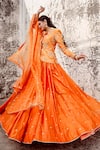 Shop_Surbhi Shah_Orange Marori Embroidered Jacket Lehenga Set_Online_at_Aza_Fashions