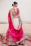 Surbhi Shah_Pink Pure Spun Silk Embroidered Resham Round Lehenga Set _Online_at_Aza_Fashions