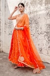 Buy_Surbhi Shah_Orange Pure Silk Marodi Embroidered Anarkali Pant Set _Online_at_Aza_Fashions