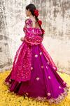 Surbhi Shah_Purple Pure Silk Hand Embroidered Marodi And Zardozi Work Broad Bridal Lehenga Set _at_Aza_Fashions