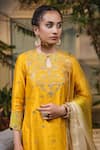 Shop_Surbhi Shah_Yellow Marodi Embroidered Silk Kurta Sharara Set _Online_at_Aza_Fashions