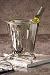 Buy_Elm & Oak_Silver Aluminium And Steel Rico Ice Bucket & Scoop Set Of 2_at_Aza_Fashions