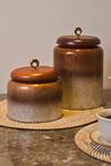 Buy Elm & Oak Red Glass Ombre Effect Canisters Set Of 2 at Aza Fashions Buy_Elm & Oak_Red Glass Ombre Effect Canisters Set Of 2_at_Aza_Fashions