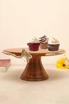 Buy_H2h_Brown Wood Gingko Cake Stand_at_Aza_Fashions