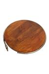 H2h_Brown Wood Gingko Cake Stand_Online_at_Aza_Fashions