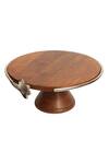 Buy_H2h_Brown Wood Gingko Cake Stand_Online_at_Aza_Fashions