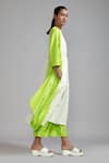 MATI_Off White 100% Cotton Round Color Block Tunic _at_Aza_Fashions