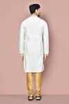 Shop_Arihant Rai Sinha_White Cotton, Silk Zari Zardosi Embroidered Kurta _at_Aza_Fashions