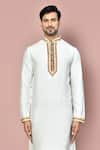 Buy Arihant Rai Sinha White Cotton, Silk Zari Zardosi Embroidered Kurta Online at Aza Fashions Buy_Arihant Rai Sinha_White Cotton, Silk Zari Zardosi Embroidered Kurta _Online_at_Aza_Fashions