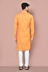 Shop_Arihant Rai Sinha_Orange Cotton Asymmetric Plain Kurta _at_Aza_Fashions