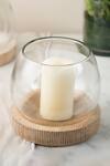 Buy_Elm & Oak_White Wood And Glass Elsa Candle Holder_at_Aza_Fashions