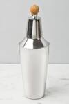 Shop_Elm & Oak_Silver Mango Wood Brass And Steel Brisbane Cocktail Shaker_at_Aza_Fashions