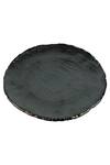 Shop_H2h_Black Ceramic Dinner Plate_at_Aza_Fashions
