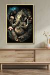 Buy_Krutik_Multi Color Archival Paper (230 Gsm) Ganeshas Divine Embrace Painting _at_Aza_Fashions