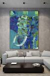 Buy_Krutik_Multi Color Archival Paper (230 Gsm) Elephant Abstract Painting_at_Aza_Fashions