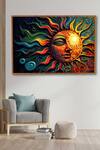 Buy Krutik Multi Color Archival Paper (230 Gsm) Celestial Dance Of Sun And Moon Abstract Art at Aza Fashions Buy_Krutik_Multi Color Archival Paper (230 Gsm) Celestial Dance Of Sun And Moon Abstract Art_at_Aza_Fashions