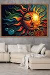 Shop Krutik Multi Color Archival Paper (230 Gsm) Celestial Dance Of Sun And Moon Abstract Art at Aza Fashions Shop_Krutik_Multi Color Archival Paper (230 Gsm) Celestial Dance Of Sun And Moon Abstract Art_at_Aza_Fashions