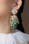 joules by radhika_Multi Color Hydro Polkis And Beads Embellished Jhumka Earrings _Online_at_Aza_Fashions