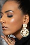 Buy_Joules By Radhika_Gold Plated Pearls, Piping, Stones Carved Polki Embellished Earrings _at_Aza_Fashions