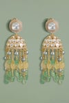 Shop Joules by Radhika Multi Color Beads Polki Embellished Jhumka Dangler Earrings at Aza Fashions Shop_Joules by Radhika_Multi Color Beads Polki Embellished Jhumka Dangler Earrings _at_Aza_Fashions