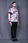Arihant Rai Sinha_Multi Color Cotton, Silk Abstract Floral Print Shirt _at_Aza_Fashions