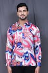 Arihant Rai Sinha_Multi Color Cotton Silk Printed Abstract Floral Shirt _Online_at_Aza_Fashions