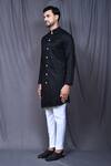 Arihant Rai Sinha Black Silk, Cotton Embroidery Thread Kurta And Pant Set at Aza Fashions Arihant Rai Sinha_Black Silk, Cotton Embroidery Thread Kurta And Pant Set _at_Aza_Fashions