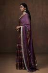 Dressfolk_Purple Tissue Zari Handwoven Stripe Pattern Saree _Online_at_Aza_Fashions
