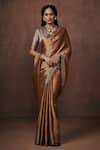 Buy_Dressfolk_Gold Tissue Zari Handwoven Saree _at_Aza_Fashions