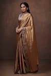 Dressfolk_Gold Tissue Zari Handwoven Saree _Online_at_Aza_Fashions