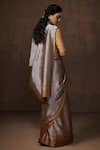 Shop_Dressfolk_Silver Tissue Handwoven Saree _at_Aza_Fashions