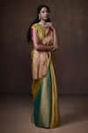 Buy_Dressfolk_Green Tissue Handwoven Zari Saree _Online_at_Aza_Fashions