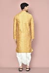 Shop_Arihant Rai Sinha_Beige Cotton Embroidery Paisley Vine Kurta With Dhoti Pant _at_Aza_Fashions