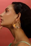 Trupti Mohta_Multi Color Birds Carved Parrot Hoops _Online_at_Aza_Fashions