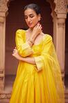 Buy_Seema Nanda_Yellow Chanderi Silk Esra Embroidered Anarkali Set _Online_at_Aza_Fashions