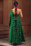 Shop_Seema Nanda_Green Cotton Mul Embroidered Inara Dori Floral Anarkali Churidar Set  _at_Aza_Fashions