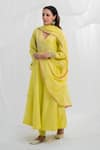 Buy_Rashi Jain_Yellow Chanderi Embroidered Hand And Machine Afreen Anarkali Pant Set _at_Aza_Fashions