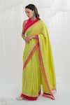 Buy_Rashi Jain_Green Chanderi Embroidered Hand And Machine Inaya Saree With Blouse _at_Aza_Fashions