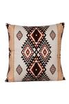 H2H_White Cotton Satin Printed Aztec Cushion Cover Single Pc_Online_at_Aza_Fashions