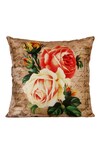 H2H_Beige Cotton Satin Printed Floral Cushion Cover Single Pc_Online_at_Aza_Fashions