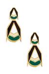 Shop_Prachi Gupta_Green Acrylic Drop Earrings _at_Aza_Fashions