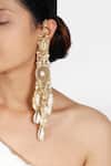 Buy_Vaidaan_Gold Plated Stones Padmana Dangler Earrings_at_Aza_Fashions
