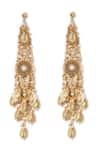 Vaidaan_Gold Plated Stones Padmana Dangler Earrings_Online_at_Aza_Fashions