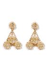 Shop_Vaidaan_Gold Plated Stones Shubhika Dangler Earrings_at_Aza_Fashions