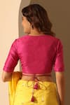 Shop_Weaver Story_Magenta Silk Solid V Neck Blouse _at_Aza_Fashions