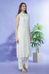 Buy_Shruti Sancheti_Ivory Cotton Self Print Floral Textured Tunic  _Online_at_Aza_Fashions