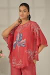 Buy_Nayantara Couture_Pink Cape Viscose Georgette Embroidered Sequin Katie Patch Work And Pant Set_Online_at_Aza_Fashions