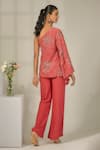 Nayantara Couture_Pink Viscose Crepe Embroidered Sequin And Cut Sofia Top & Pant Set _Online_at_Aza_Fashions