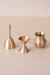 Buy_The Decor Remedy_Gold Pure Brass Ghunghroo Pooja Thali Of 6_Online_at_Aza_Fashions